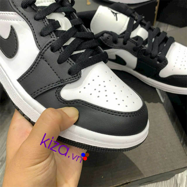 Giày nike jordan panda đen trắng bản da sc