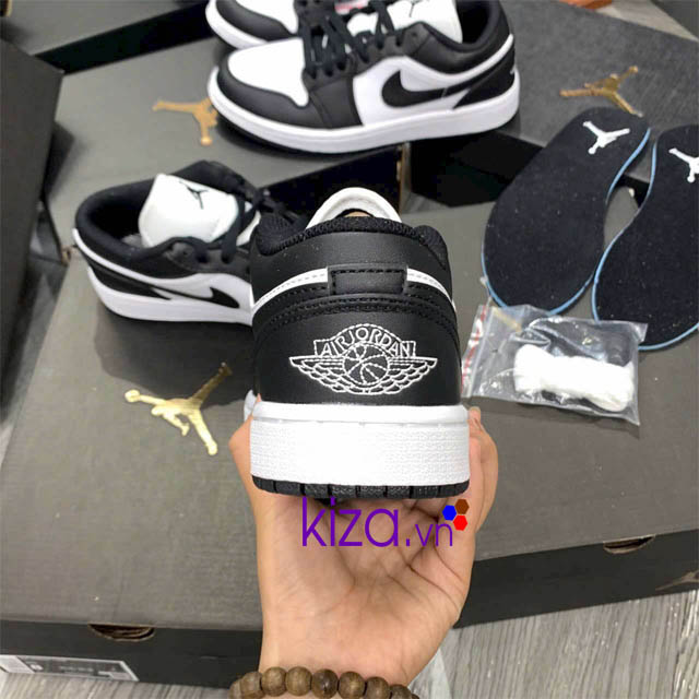 Giày nike jordan panda đen trắng bản da