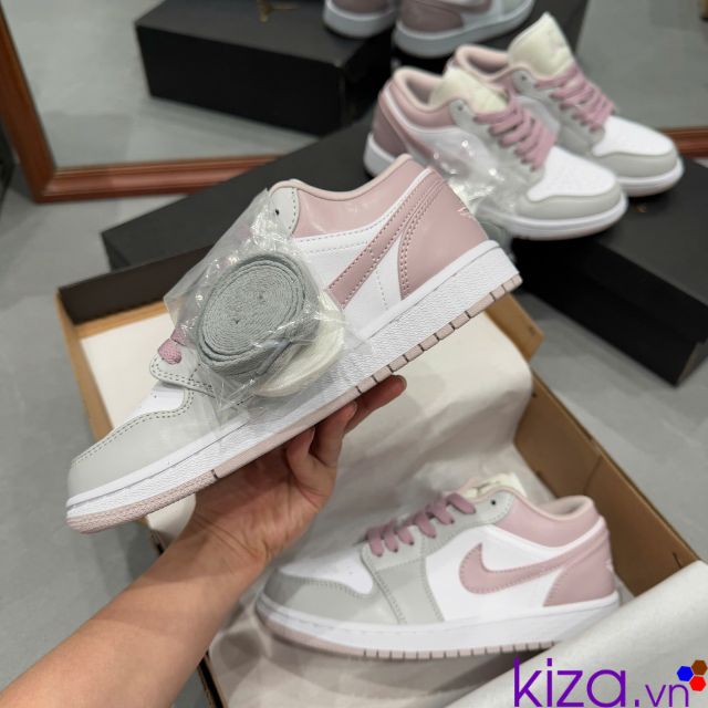 Gi&agrave;y Nike Nữ Jordan m&agrave;u Pink Grey pastel  x&aacute;m hồng phấn