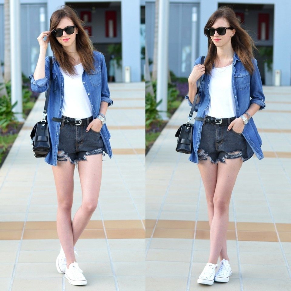 Giày converse cổ ngắn màu trắng đẹp 