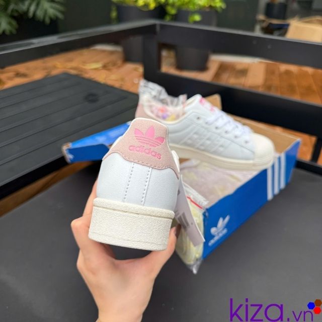 Giày Adidas Superstar mũi sò Giày Adidas sò màu trắng gót hồng