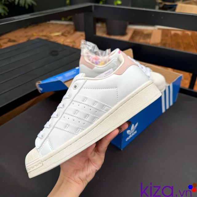 giày adidas nữ mũi sò giày adidas nữ màu trắng gót hồng
