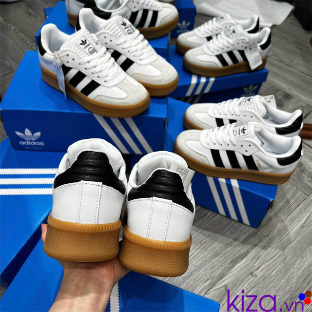 Giày Adidas Samba og màu trắng đen nâu