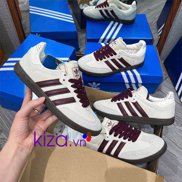Giày Adidas Samba og màu mận đỏ Giày Adidas Samba og màu mận đỏ