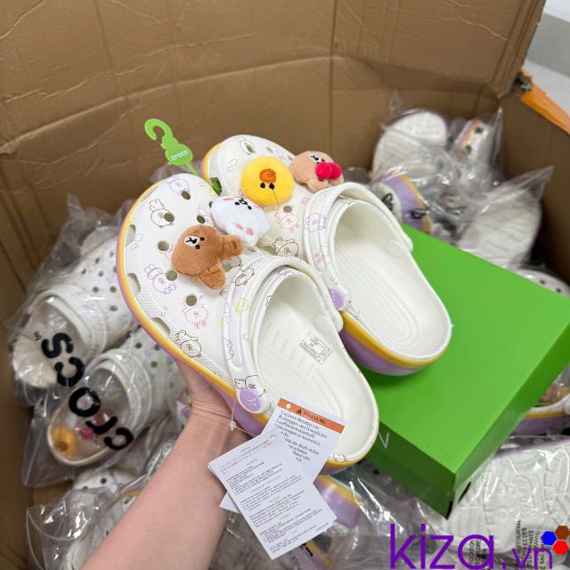 D&eacute;p crocs nữ m&agrave;u trắng