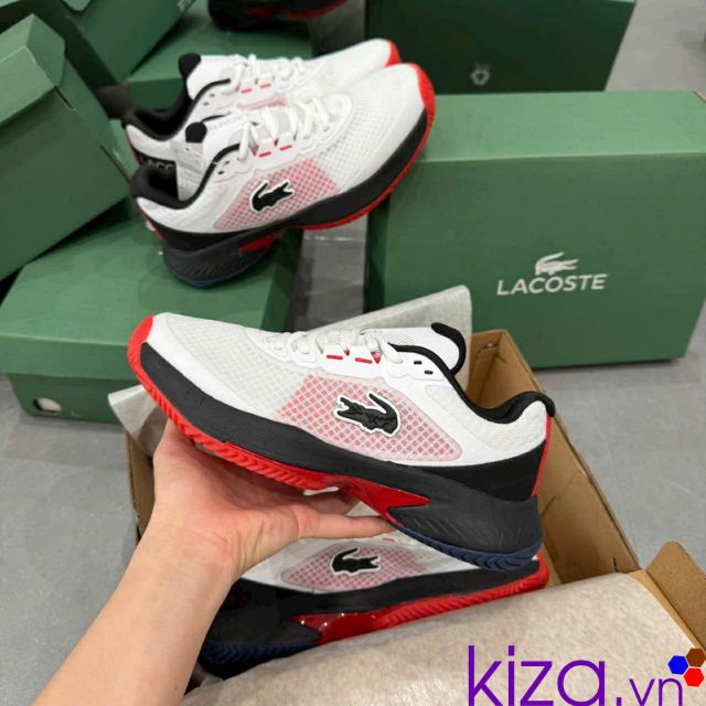 Giày Lacoste màu trắng đế đỏ