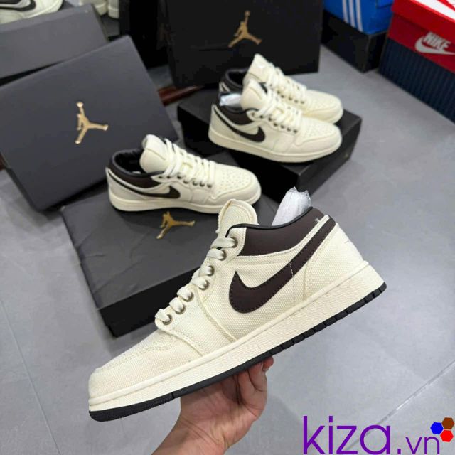 Giày Nike Jordan trắng gót nâu Best Giày Nike Jordan trắng gót nâu Best