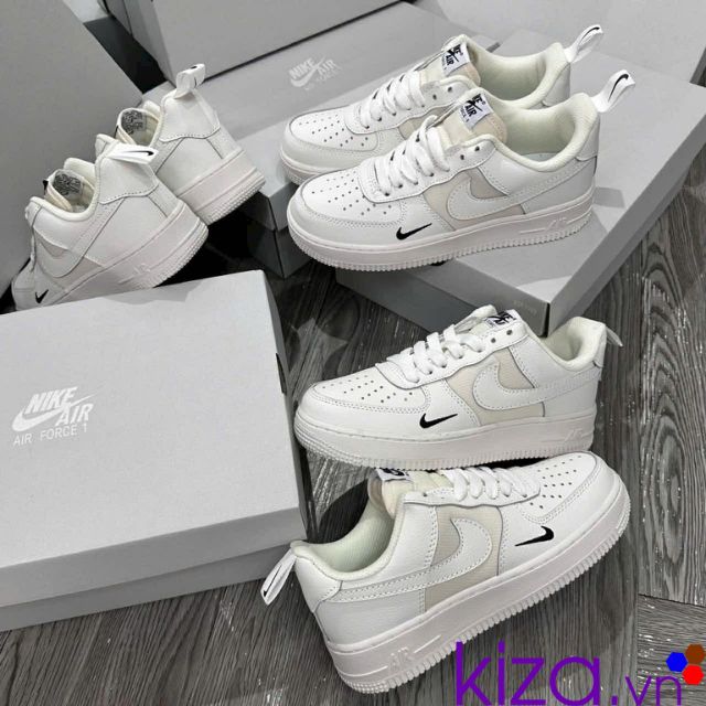 Giày nike Air Force trắng xám Giày nike Air Force trắng xám