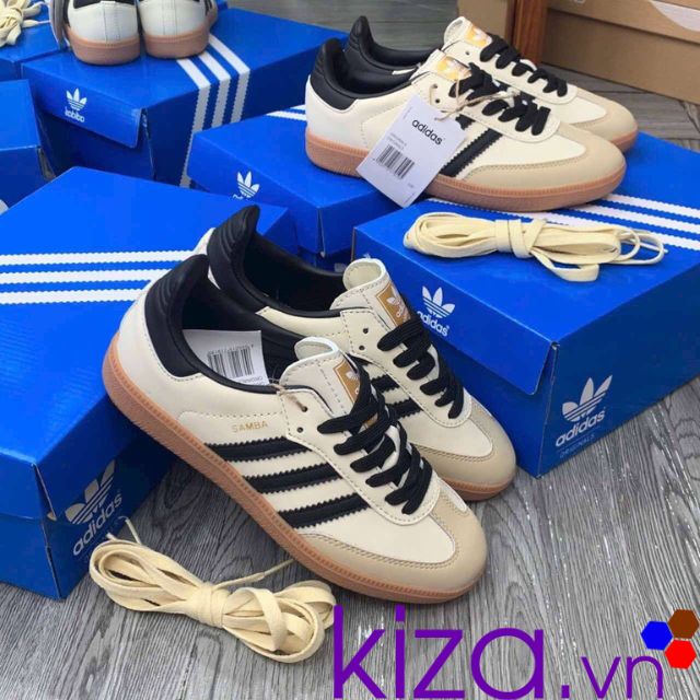 Giày Adidas Samba og màu vàng kem